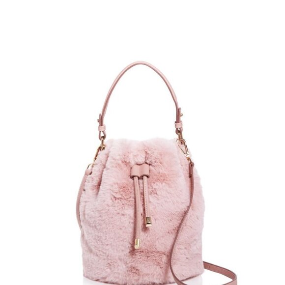 Street Level Handbags - Street Level faux fur bucket bag in mauve
